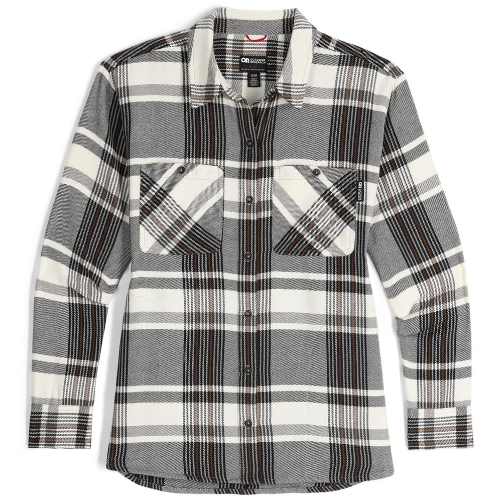 Outdoor Research | Bronze Plaid Flannel Shirt/Shacket with hip pockets, Size XS